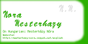 nora mesterhazy business card